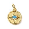 Rack Plating Brass Micro Pave Cubic Zirconia Pendants X-ZIRC-F142-52G-1