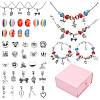 DIY Alloy & Brass European Style Bracelet Jewelry Making Kits DIY-YW0010-67-1