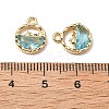 Brass Micro Pave Cubic Zirconia Charms KK-A259-27G-02-3