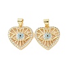 Brass Micro Pave Cubic Zirconia Pendants ZIRC-P106-57G-2