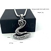 Vintage Viking Style 304 Stainless Steel Snake Pendant Necklaces for Men XF8580-6