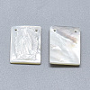 Natural White Shell Mother of Pearl Shell Pendants SSHEL-S264-005-2