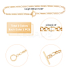 4Pcs 2 Colors 304 Stainless Steel Figaro Chains Necklace NJEW-UN0001-33-6