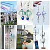 6 Sets 6 Colors Transparent Glass Bead Caps GLAA-BY0001-06-8