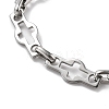 304 Stainless Steel Cross Link Chains Bracelets for Men & Women BJEW-D042-41P-5
