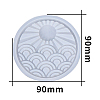 DIY Flat Round with Sun & Wave Cup Mat Food Grade Silicone Molds SIMO-PW0001-124A-2