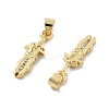 Brass Micro Pave Cubic Zirconia Pendants KK-Z098-05G-2
