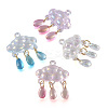 8PCS 4Colors Acrylic & Handmade Gold Sand Lampwork Pendants PALLOY-TA0002-45-2