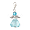 Heart Angel Glass & Acrylic Pendant Decorations HJEW-JM03754-4