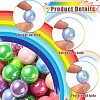 50Pcs UV Plating Rainbow Iridescent Acrylic Beads PACR-CJ0001-29-3