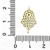 Religion Brass Micro Pave Cubic Zirconia Connector Charms KK-H529-01A-G-4