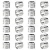 24Pcs Grooved Stainless Steel European Beads STAS-HS0001-81B-1