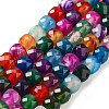 Natural Agate Dyed Beads Strands G-H028-A08-04-2
