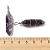 Natural Amethyst Double Terminal Pointed Pendants G-H308-05P-03-3