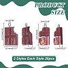 40Pcs 2 Styles Resin Pendants RESI-ME0001-48-2