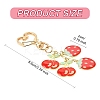 Cherry & Strawberry Alloy Enamel Pendant Decoration HJEW-YW00059-01-3