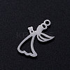 Non-Tarnish 304 Stainless Steel Hollow Pendants A-STAS-Q201-JN312-1-2