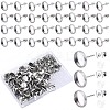 100Pcs Flat Round Stainless Steel Stud Earring Settings STAS-SP0001-61C-P-1