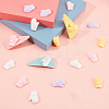 24pcs 4 Colors Resin Cabochons RESI-SC0001-83-4