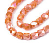 Electroplate Glass Beads Strands EGLA-N002-13-A17-3