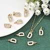 SHEGRACE Brass Micro Pave Clear Cubic Zirconia Pendants XGRQ29380-394G-D-5