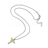 Cubic Zirconia Fairy with Heart Pendant Necklace with Box Chains LS-NJEW-C004-01B-2