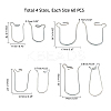 316 Surgical Stainless Steel Hoop Earrings Findings Kidney Ear Wires STAS-UN0002-98P-2