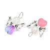 Gradient Color Baking Paint Transparent Glass Pendants PALLOY-JF03274-2