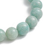 Natural Amazonite & Cultured Freshwater Pearl Beaded Stretch Bracelets for Women BJEW-JB13376-4