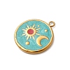 304 Stainless Steel Enamel Pendants STAS-B113-12G-01-2