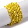 Transparent Electroplate Glass Beads Strands EGLA-H107-01A-B06-1