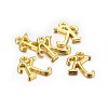Golden Plated Alloy Letter Pendants LS-X-PALLOY-J718-01G-K-2