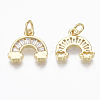 Brass Micro Pave Cubic Zirconia Charms ZIRC-R109-013G-NF-1