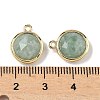 Natural Green Aventurine Faceted Flat Round Charms G-U028-03G-08-3