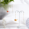 2 Pairs 2 Colors Resin Fish & Glass Ball Asymmetrical Earrings EJEW-AN0002-32-7