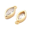 Brass Micro Pave Clear Cubic Zirconia Charms LS-KK-G516-27G-2