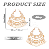 2 Pairs Alloy Filligree Teardrop Chandelier Earrings for Women EJEW-LP0001-60-2