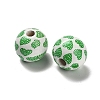 St. Patrick's Day Series Printed Schima Wood European Beads WOOD-V002-01J-2