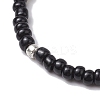 Halloween Candy Corn Acrylic & Glass Seed Beaded Stretch Bracelets Women BJEW-JB10525-01-4