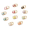 Brass Micro Pave Clear Cubic Zirconia Huggie Hoop Earrings EJEW-P187-A-1