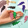 10Pcs 5 Colors Imitation Leather Lightning Bolt Dangle Earring Making Kits EJEW-TA0001-43-6
