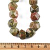 Natural Unakite Nuggets Beaded Necklaces for Women Men NJEW-K388-01U-5