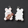 Music Theme Opaque Resin Pendants X-RESI-E024-06P-02-4