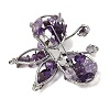 Butterfly Natural Amethyst Brooch G-A278-02P-06-2