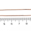 0.9MM Brass Box Chain Necklaces Making NJEW-D302-74RG-3