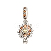 Brass Topaz Rhinestone European Dangle Charms KK-P324-09P-1