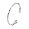 304 Stainless Steel Cuff Bangles for Women BJEW-Z078-12P-1