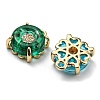 Brass Micro Pave Cubic Zirconia Charms KK-D038-03G-2
