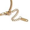 Golden Tone 304 Stainless Steel Enamel Twisted Chain Bracelets LS-BJEW-P321-02G-4