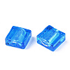 Handmade Silver Foil Lampwork Beads FOIL-S006-12x12mm-08-3